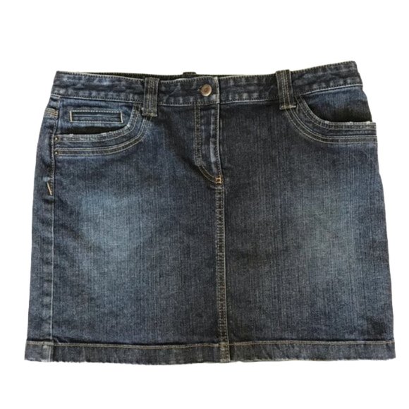 Loft Dark Wash Five Pocket Y2K Denim Mini Skirt - Picture 2 of 10